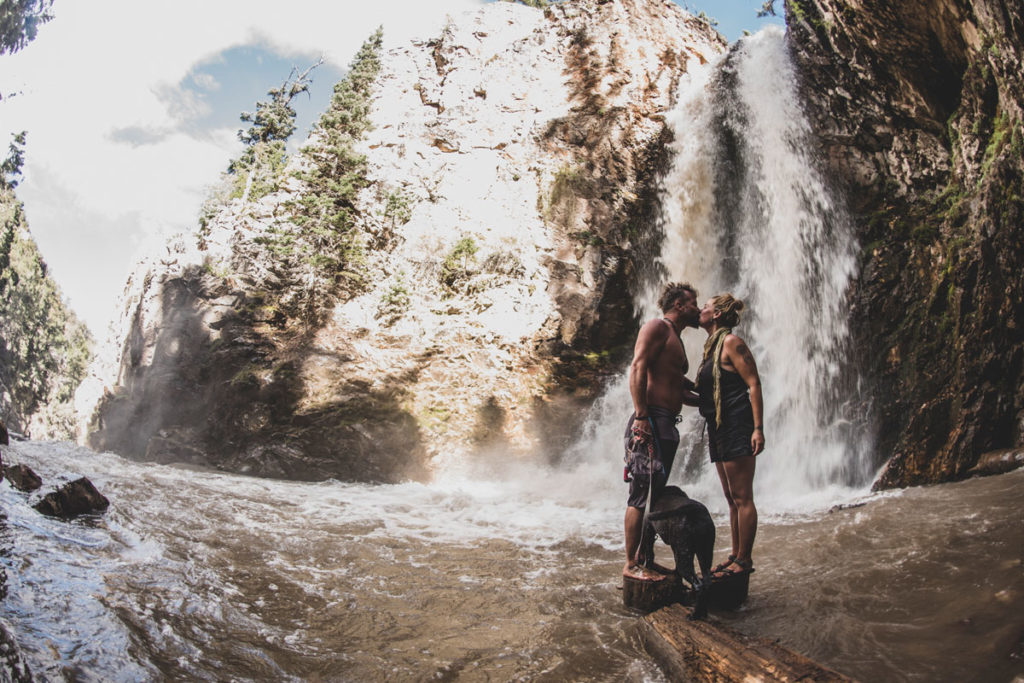 Sedona under the waterfall